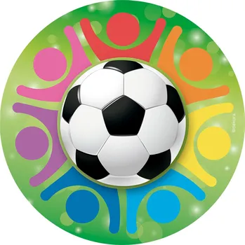 Jedlá dekorace na dort Dekora Jedlý papír fotbalový míč 20 cm