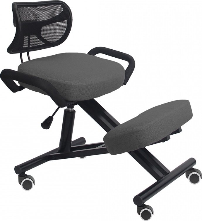 Tempo Kondela Ergonomická klekačka RUFUS černá/šedá