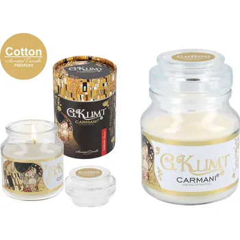 Svíčka Carmani® Vonná americká svíčka ve skle G. Klimt Cotton - 335 g
