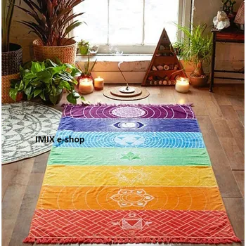 podložka na cvičení Čakrová podložka - ručník Froté z česané příze - obdélník