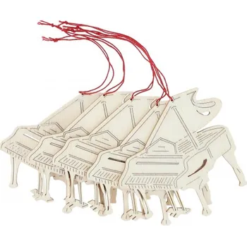 Dřevěná ozdoba na stromeček - koncertní křídlo klavír