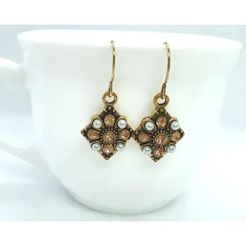 Náušnice Etno zdobené náušnice ORIENT č.36 - více barev - Zlatá