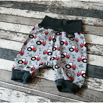 Yháček Kraťásky/tříčtvrťáky Yháček, traktůrky na šedé Velikost: 68