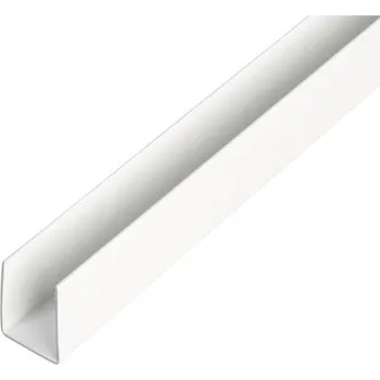 Stavební profil U profil, plast bilý, 10x10x10x1mm, 2,6m