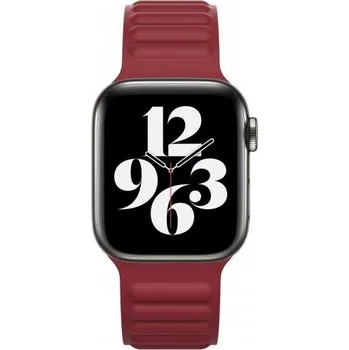 Řemínek na hodinky Silikonový řemínek s magnetickým upínáním pro Apple Watch 42mm / 41mm / 40mm / 38mm - vínový