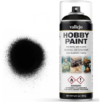 Barva ve spreji Vallejo Aerosol Black Primer Spray 400 ml 28012 černá
