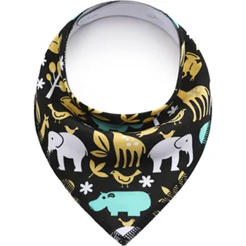 Obojek pro psa Vsepropejska Jumbo černý šátek pro psa se slonem a žirafou