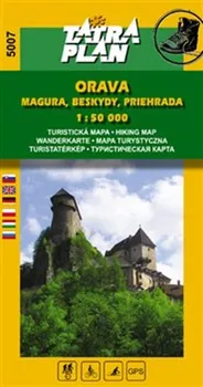 Turistická mapa: Orava: Magura, Beskydy, Priehrada 1:50 000 - Tatraplan [SK] (2014)