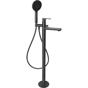 Vodovodní baterie Sapho PAX vanová baterie s připojením do podlahy, černá mat