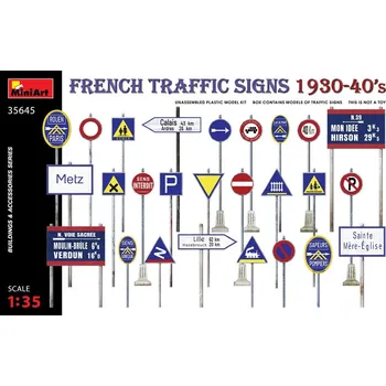 Plastikový model Miniart 1/35 French Traffic Signs 1930-40's