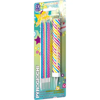 Party dekorace Pyrogiochi - Fontána na dort a svíčky 12ks