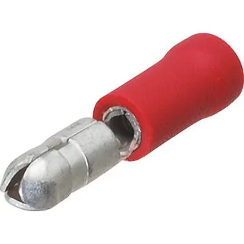 Auto elektroinstalace Kolík kulatý 4 mm červený - balení 10 ks (424112)