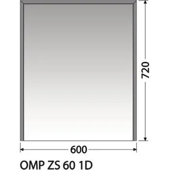 Koupelnový nábytek Zrcadlová skříňka bez osvětlení Intedoor OMP ZS 60