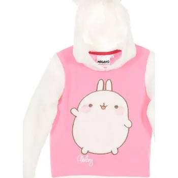 Dívčí mikina MÖLANG - Bílo-růžová dívčí mikina Velikost: 104