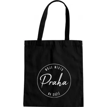 Žertovný předmět Praha - moje místo na světě - taška s potiskem- Tričkový.cz