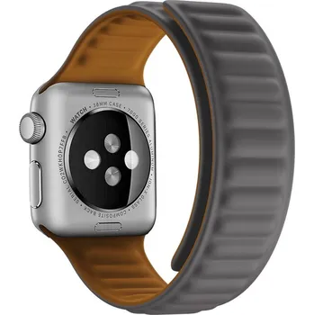 Příslušenství k chytrým hodinkám eses Silikonový magnetický řemínek pro Apple Watch - Šedý 38mm, 40mm, 41mm