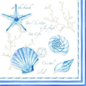 Papírový ubrousek Easy Life, Itálie Easy Life - Dezertní třívrstvé ubrousky MUŠLE, 20 ks - 33*33 cm