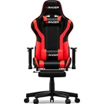 MERCURY Herní židle MRacer koženka, černá/bílá