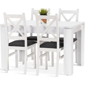 Jídelní set Nábytek PEGAS s.r.o. Jídelní set Iris 4 bílá/šedá