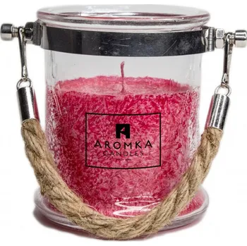 Svíčka Přírodní vonná svíčka palmová - AROMKA - Svíčka ve skle s provazem, 300 ml Vůně: Vánoční punč