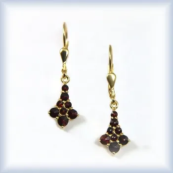 Náušnice žluté zlato