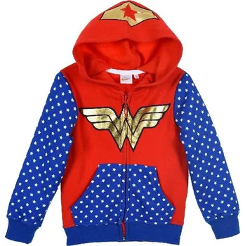 Dívčí mikina Super Hero Girls - Červeno-modrá dívčí mikina Velikost: 104