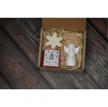 Vánoční balení - AROMKA - Válec, průměr 5,4 cm, Vločka, Keramický anděl Vůně: Vánoční punč