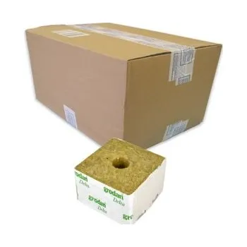 Substrát Grodan pěstební kostka 100x100x65mm - malá díra 27x40mm, box 216ks (Grodan pěstební kostka 100x100x65mm - díra 27x40mm, box 216ks)