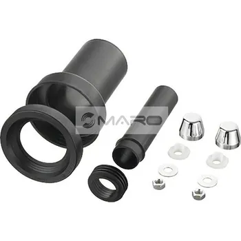 Haas Sada připojovací pro závěsné WC klozety 18 cm, PE, bílé krytky, 3287