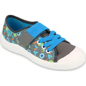 Chlapecké tenisky Tenisky / plátěnky / kecky Befado 251Y175 šedomodré s písmenky velikost: 32