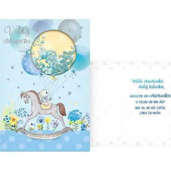 MFP Přání k narození miminka modré