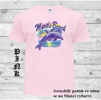 detske-levne-bavlnene-tricko-potisk-delfinek Barva: Pink - růžová, velikost: 116