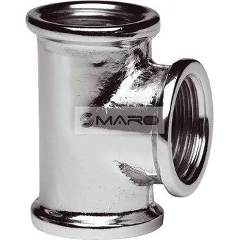 Fitinka T-kus mosazný č.130 FFF pochromovaný 1/2", 5006 DN 15