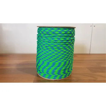 Lany Paracord 550 - FLUORESCENTNÍ - ZELENÁ/KARIBSKÁ (Paracord FL. zelená / karibská)