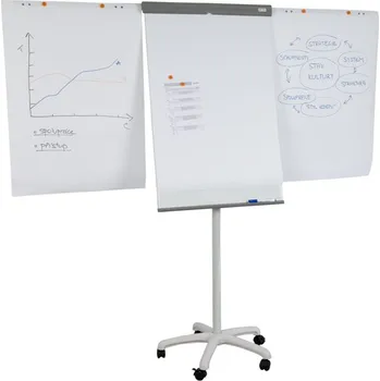 Flip -chart magnetický, 2 ramena, pojízdný Star Mobile