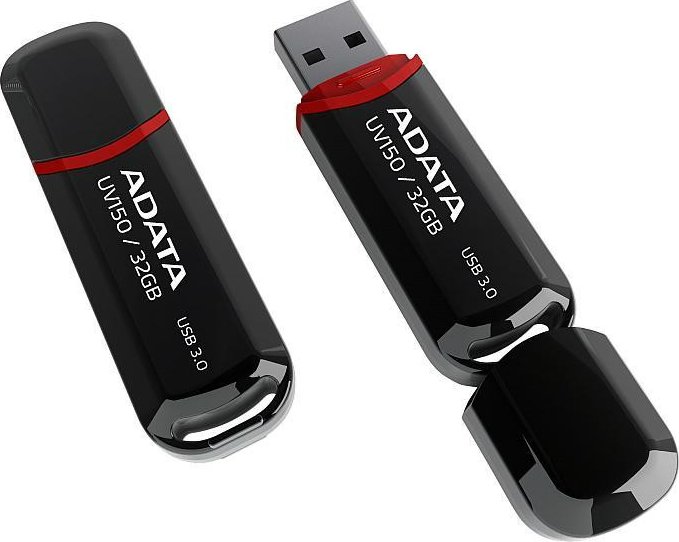 ADATA DashDrive UV150 32GB USB 3.1 flashdisk, slim, černý 988380 Barva