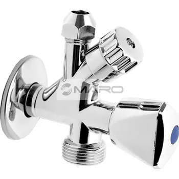 Vodovodní kohout Ventil rohový kombinovaný 1/2" x 3/8" x 3/4", BY 432 (0202)