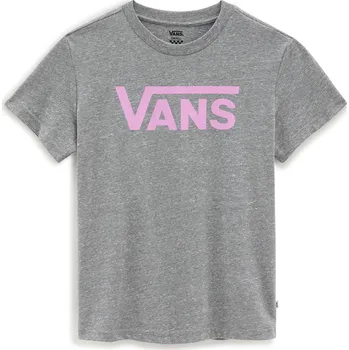 vans Dámské triko flying v crew tee cement heather/orchid