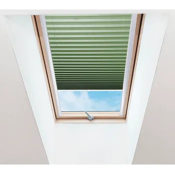 Roleta FOA Plisé roleta na střešní okna, Průsvitná, Tmavě zelená, P 019 , 20 x 50 cm