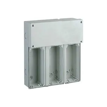 Elektrická zásuvka 83923 PratiKa modul. základna, 3 zásuvky s krabicí, 340x360, Schneider Electric