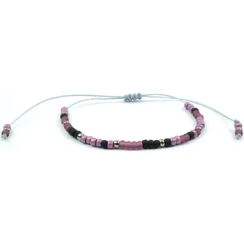 Náramek Moni šedý náramek korálky TOHO T6