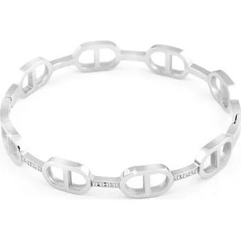 Náramek biju Náramek z chirurgické oceli s oválnými články a zirkony 1843