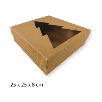Dárková krabička HV stromeček 25 x 25 x 8 cm