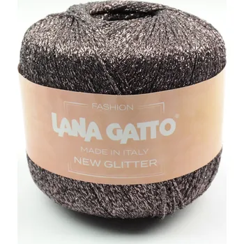 Příze Lana Gatto pletací příze NEW GLITTER světle hnědá