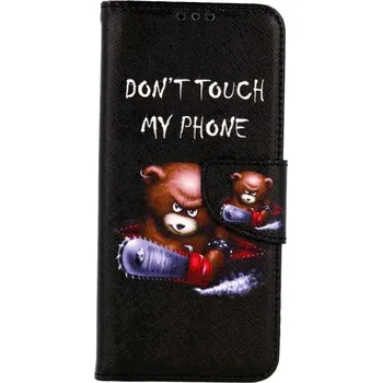 Pouzdro na mobilní telefon Pouzdro Samsung A22 knížkové Don´t Touch méďa (kryt neboli obal na Samsung A22)
