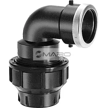 Instalatérský materiál Plas-fit Koleno svěrné plastové 90° s vnitřním závitem na PE trubky 25 mm x 3/4", 15025Z0202