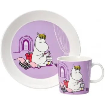 Talíř Dárkový set hrnku a talíře Snorkmaiden Lilac