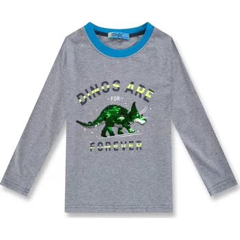 Chlapecké tričko Chlapecké triko - KUGO MC1281, šedá Barva: Šedá, Velikost: 98