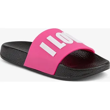 Dívčí pantofle Dívčí pantofle COQUI RUKI Black/Fuchsia love 26/27