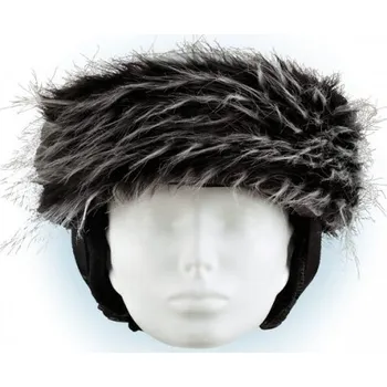 Čepice Čelenka na helmu černo-bílá